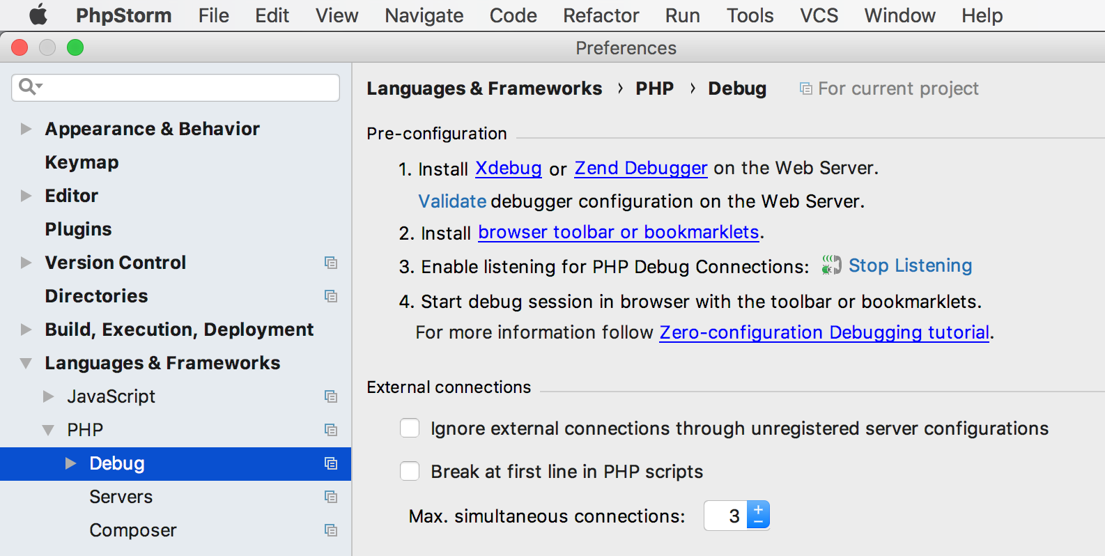 drupal xdebug phpstorm